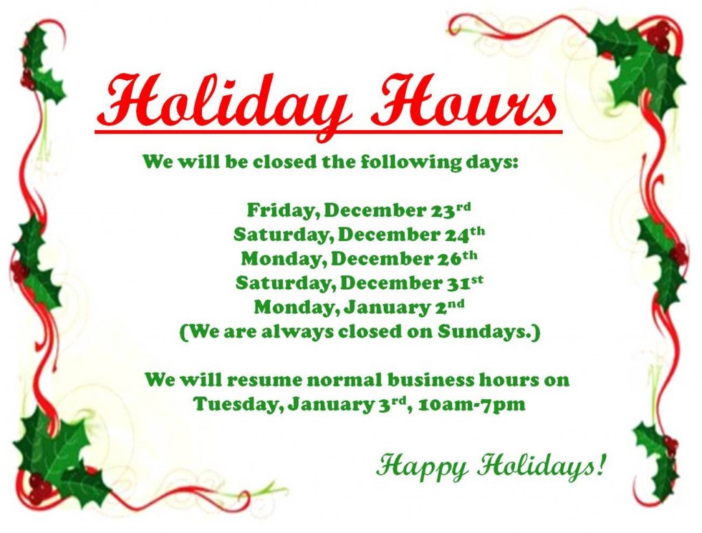 Holiday Hours 2011 Clinton Public Library holiday-hours-2011-clinton-public-library