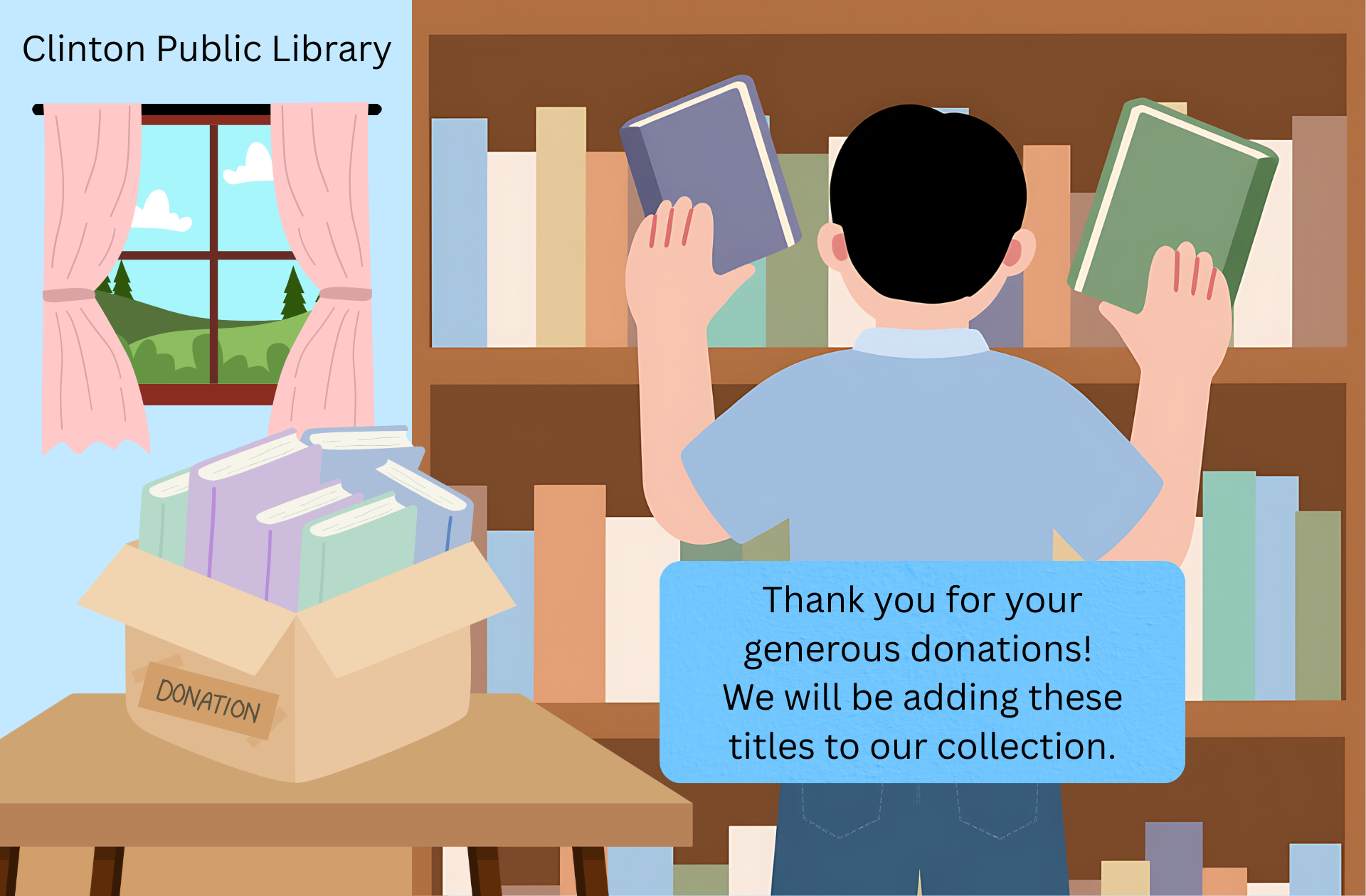 Donated books added to our collection