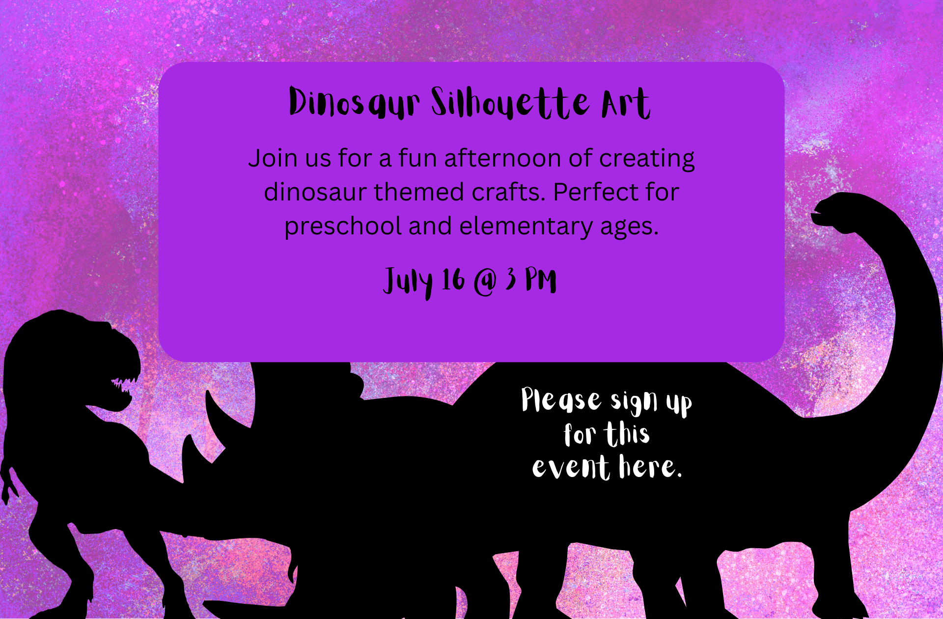 Dinosaur Silhouette Art