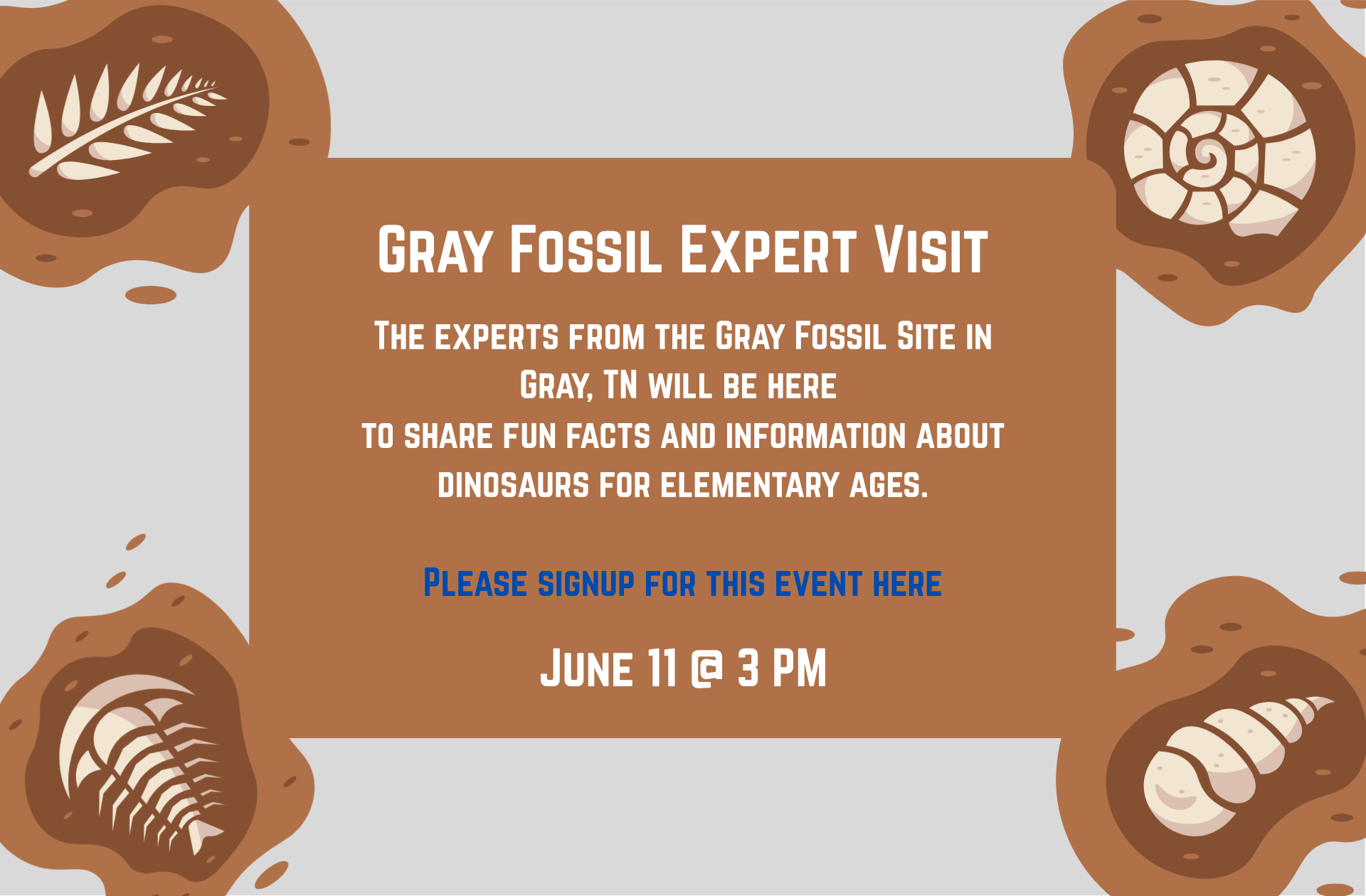 Gray Fossil Expert Visit